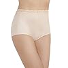 Vanity-Fair-Womens-Perfectly-Yours-Nylon-with-Lace-Brief-Panty-13060 Vanity Fair Women's Perfectly Yours High Waisted Brief Panties, Nylon-Rose Beige with Lace, 8