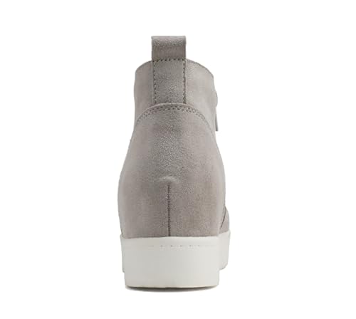 Image of Soda Taylor Hidden Wedge Sole Booties Ankle Heels Sneaker Shoes Side Zipper