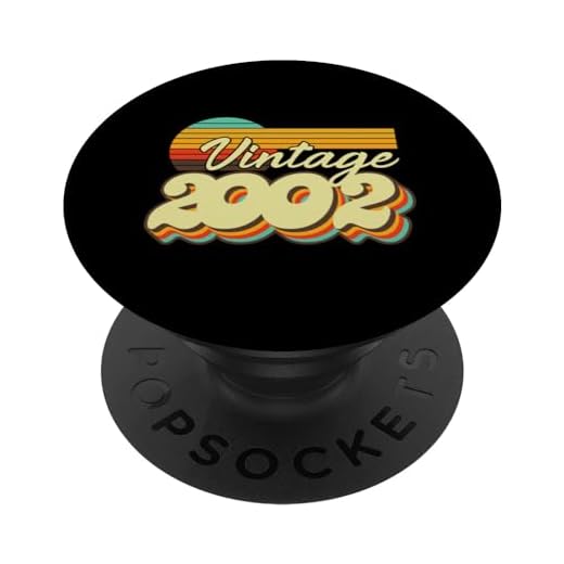 2002 Vintage Cumpleaños Retro Edición Limitada Hombres Mujer PopSockets PopGrip Intercambiable