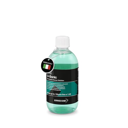 ERRECOM U-Sonic Ultrasonic Jewelry Concentrated Cleaner Solution (17 fl oz) for Jewels, Gems, Watches, Eyewear, Aligners | Safe on Diamonds, Gold, Silver & More | Compatible with Ultrasonic Machines