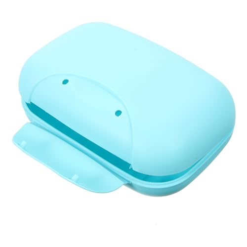 HOLIDYOYO Creative Portable Soap Box Large Leakproof Soap Dish Container for Travel Hiking Camping and Outdoor Activities PP Plastic in Blue