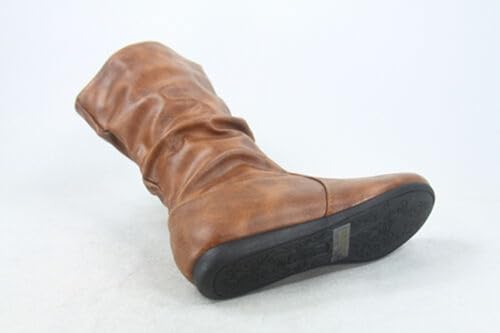 Forever Link Girl's Kid's Round Toe Slouch Flat Heel Mid-Calf Winter Fashion Boots3