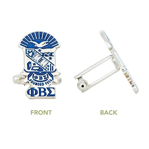 Mancuernillas Phi Beta Sigma con Escudo y Letras miniatura 6