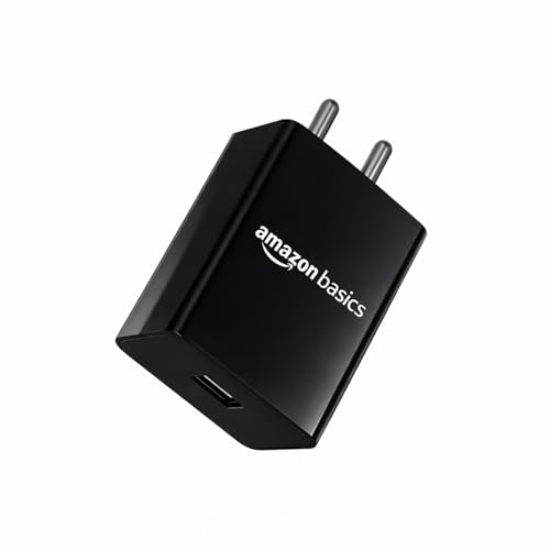 Image of Amazon Basics 18W Quick Charge 3.0 Wall Charger | USB Port | BIS Certified | Fast Mobile Charger for Android, TWS, Headphones & Power Banks, Black