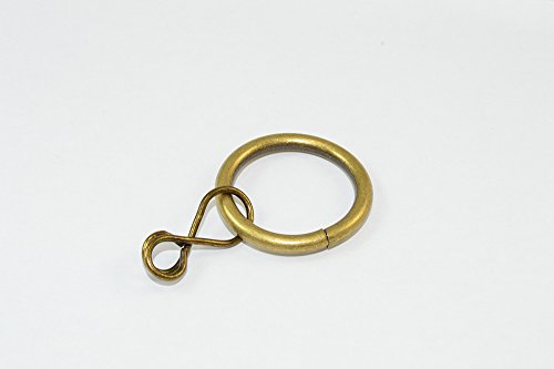 20 x Medium Brown Plastic Drape Curtain Pole Rod Rings 28MM ID 40MM OD