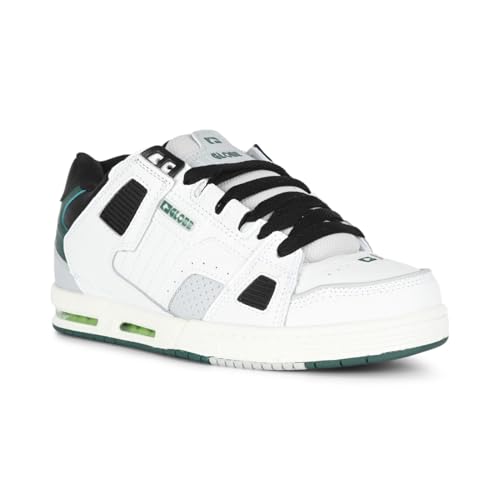 Globe Men's Sabre Skate Shoe, White/Green, 11