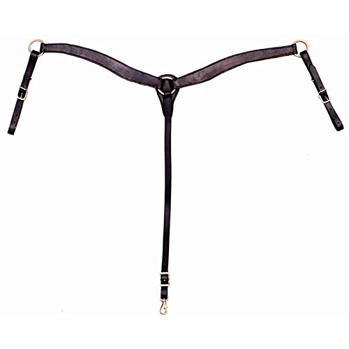 Tattini Collier de Chasse pour Cheval Bricole en Cuir Lisse Western