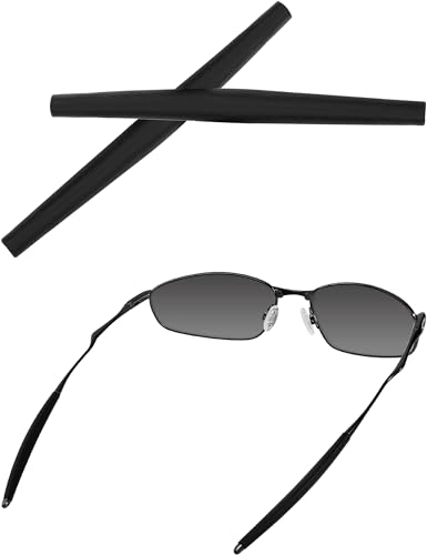 Image of Bwake Replacement Earsocks for Oakley Whisker /Square Whisker /Big Square Wire /Square Wire 2.0 Sunglasses - Black
