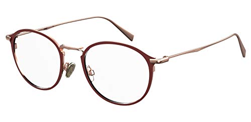 Levi's Men's LV 5001 Oval Prescription Eyeglass Frames, Burgundy/Demo Lens, 50mm, 20mm