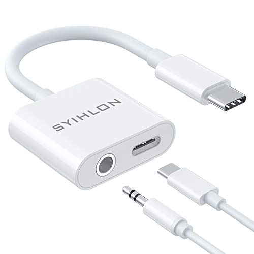 USB C to 3.5mm Headphone Jack Adapter, 2 in 1 USB Type C Audio and Charger Dongle Adapter Compatible for Google Pixel 4 3 2 XL, iPad Pro, Samsung Note 10/10+/S20/S20+/S20 Ultra, Essential Ph-1