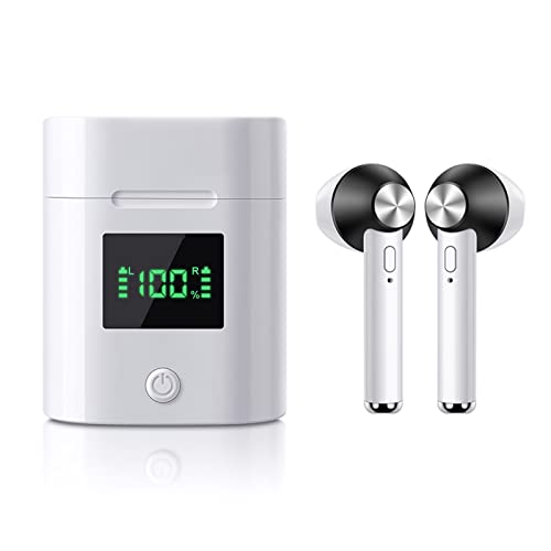 Bluetooth Headphones V5.3 True Wireless Earbuds Press Button Control 48H Earphones Aviation Aluminum Sound Chamber Stereo Headset Long Battery Life With Led Power Display & Built-In Mic For Phone #TOP22