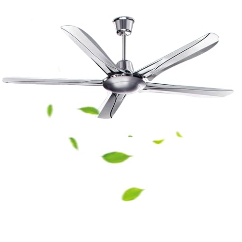 56'Ventilador de Techo Vintage, Ventilador de Techo Hogar, Potente con 5 Aspas, Instalación sencilla, Velocidad del Viento ajustable, para el hogar, garaje, tienda y oficina