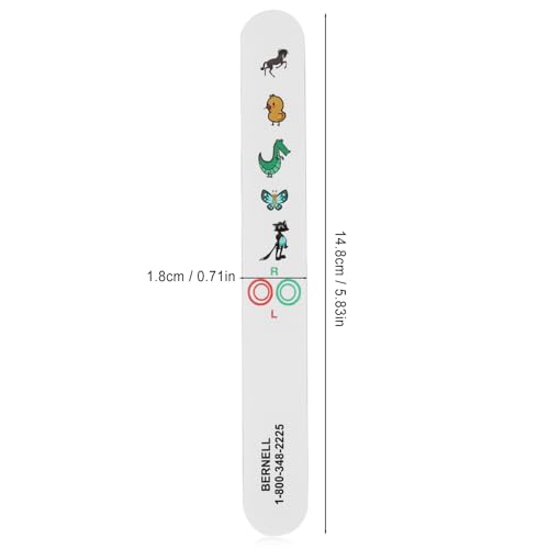 Image of Eye Chart, Fixation Stick Vision Tester, Coating Thicken, Clear Colorful Animal Patterns, Kids Vision Optometry Test Card(No. 2)
