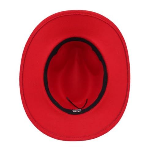 8 Colors Kids Western Hats Boys Girls Cowboy Felt Fedora with Tassel Belt4