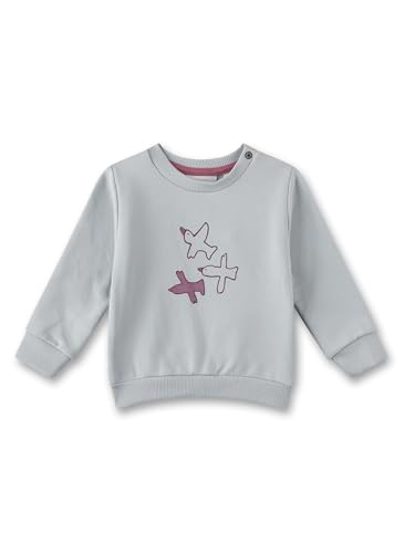 Sweat-shirt fille coton bio beige vêtement bébé fille avec motif oiseau