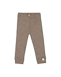 Dilling Leggings aus natürlicher Merinowolle für Babys - Braun meliert 98