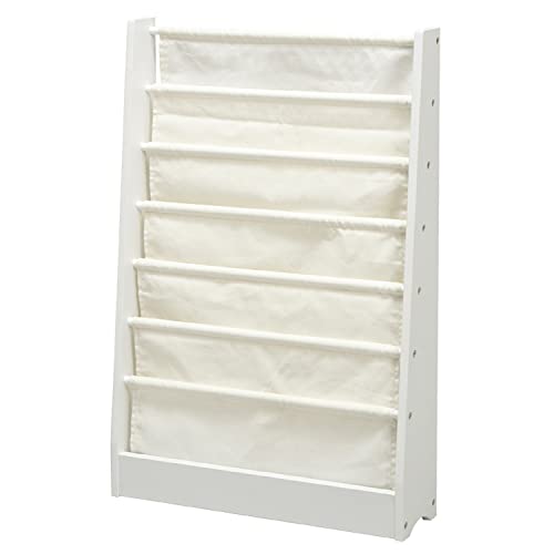 永井興産 モダンマガジンラックW ホワイト 幅52cm×奥行14cm×高さ78cm