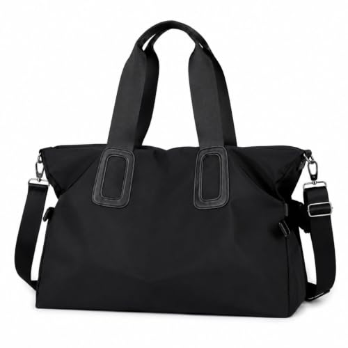 Bolsa Mala Feminina Academia Esportiva Ginástica Viagem Porta Roupas Impermeável Grande (Preto)
