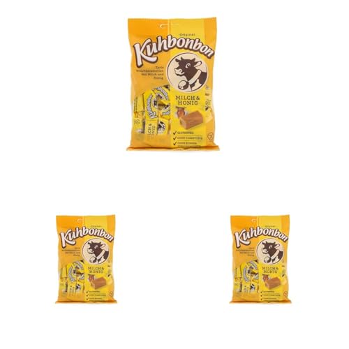 Kuhbonbon Caramelos Con Leche Y Miel 200 g (Paquete de 3)