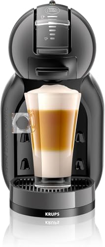 Krups Nescafé Dolce Gusto Mini Me Cafetera, cápsulas con 15 bares de presión, capacidad 0.8 L, bebidas frías o calientes, Play&Select, Thermoblock, 35 tipos café, Negra, KP1238
