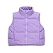 WujiJia Girls Puffer Vest Lightweight Zipper Outerwear Fashion Casual Warm Layering Coat Jacket With Pockets Chalecos Para Niñas (Purple,5-6 Years)