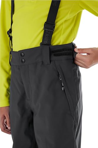 Killtec Jungen Ksw 79 Bys Pnts Funktionshose Skihose mit abzippbarem Latz Schneefang und Kantenschutz, Schwarz, 164 EU