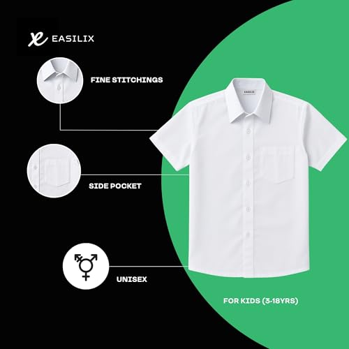 Image of White Shirt Half Sleeve | Girls | School Uniform