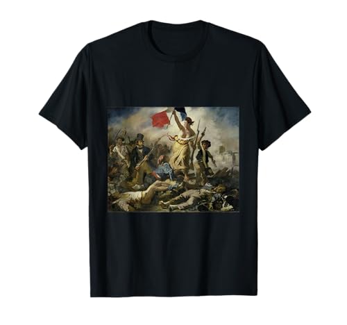 Eugene Delacroix - Libertad liderando al pueblo Camiseta