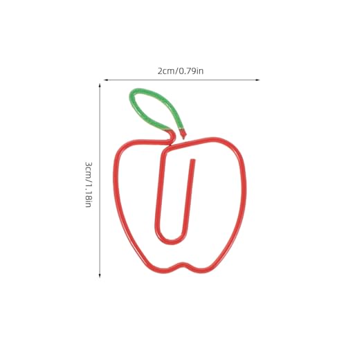 Trombones en forme de pomme pour organiser vos documents de bureau avec style