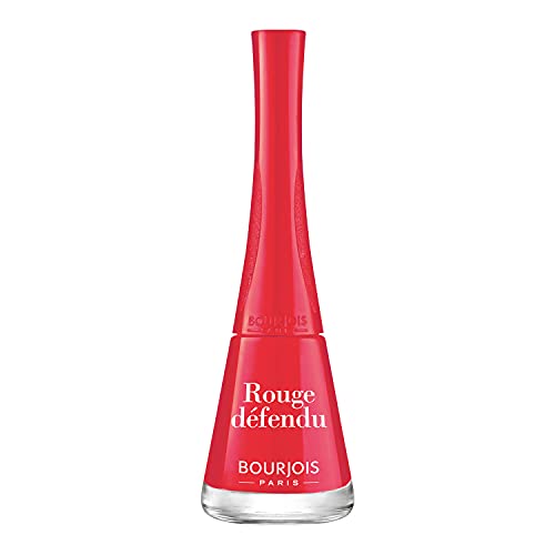 BOURJOIS - Vernis À Ongles 1 Seconde 44 Rouge Défendu - Séchage Rapide En 50 Secondes - Pinceau Panoramique Anti Débordement - Application Facile - Couleur...