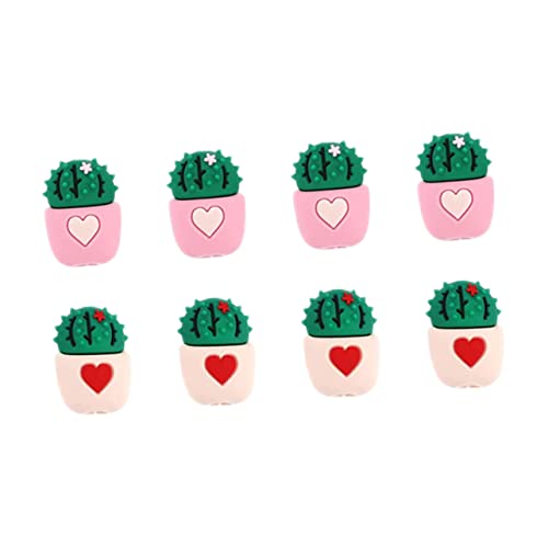 COLLBATH 8pcs Cactus USB Cable Plug Protectors Adorable Cable Protectors for Plug Safety