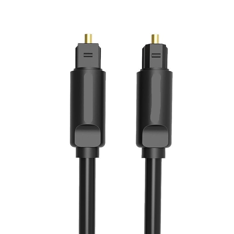 Digital Optical Audio Coaxial Cable 1m 2m 5m for Amplifiers Blu-ray P;S/4 Soundbar Fiber Cabl(PVC Cable Black,2m)