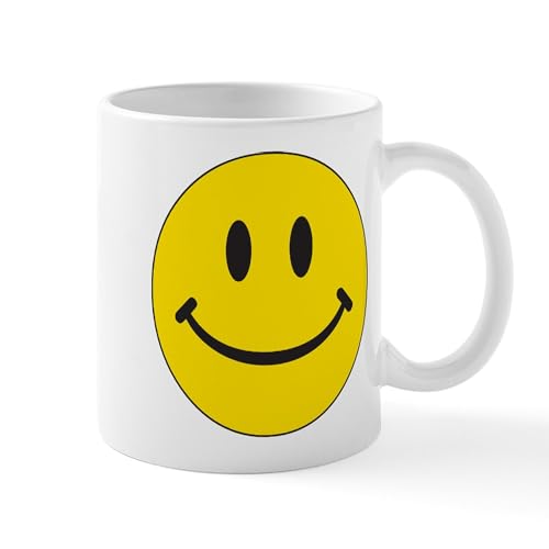 Taza de cerámica blanca 11 oz con diseño feliz miniatura 1