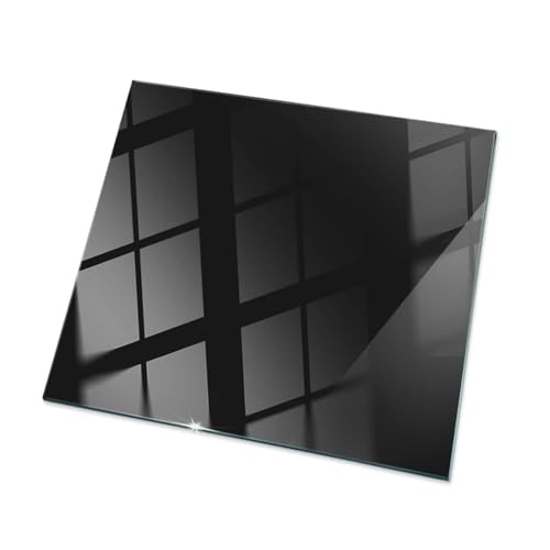 Tulup Plateau de Table 50x50 cm en Verre Carré Décor Élégant Durable pour Le Salon, la Cuisine et la Salle à Manger Surface Lisse Decoratif Verre Trempé...