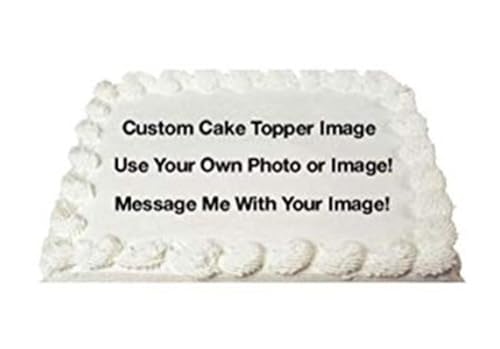 Create Your Own Custom Edible Cake Topper Photo Cake Frosting Icing Topper Sheet Personalized Custom Customized Birthday Party (1/4 Sheet)