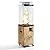 Joyside Patio Propane Heater - Outdoor 41000BTU Freestanding Heater with Two-Layer Wind-Shield Glass, Wood-Grain Gas Tank Holder, Wheels and Vent Top, Waterproof Cover Included, Natural Wood Color