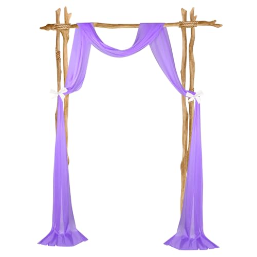 Telón de fondo de gasa para eventos nupciales con caída elegante de tejido traslúcido de calidad