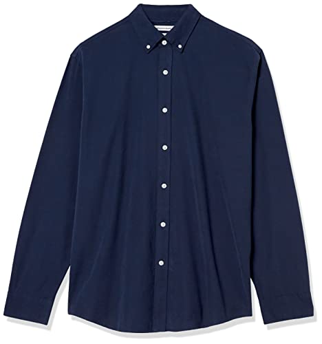 Amazon Essentials Men's Regular-Fit Long-Sleeve Oxford Shirt, Navy, X-Large #TOP5