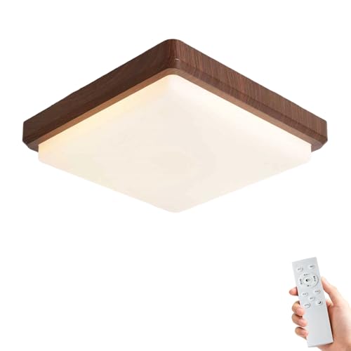 jiaqihong5 LEDシーリングライト 角型 30W 昼光色と温白色光、無段階調光・調色、常夜灯モード LEDライト リビング 壁スイッチとリモコンで簡単操作、タイマーとメモリ機能付き。スリムでスクエアな形状、取り付け簡単、工事不要、省エネ、リビング