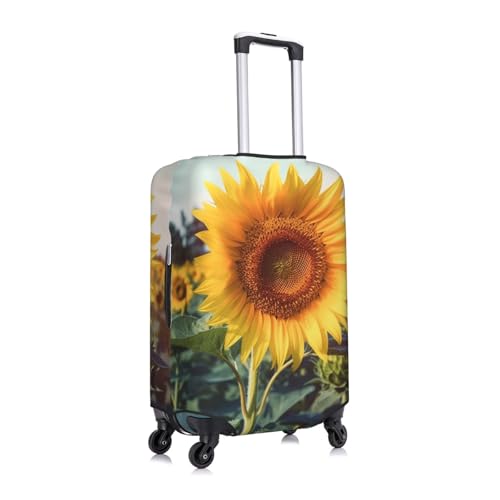 Travel Luggage Cover for Suitcase Tsa Approved, Washable Elastic Suitcase Protector, Beautiful sunflower Suitcase Cover Anti-scratch Baggage Cover Fits 22-24 Inch Luggage Sleeve X-Large3