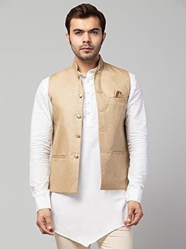 Men's Traditional Cotton Blend Solid Nehru Jacket/Waistcoat Jacket2