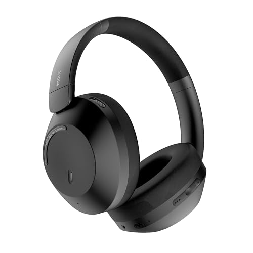 MIXX StreamQ C4 - Wireless Noise Cancelling Headphones with 40-Hour Battery Life and Transparent Mode - Foldable Over-Ear Design (Black)