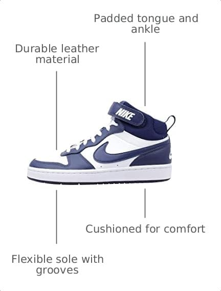 Image of Nike Unisex Kids' Court Borough Mid 2 Shoes - Boys Girls Toddlers & Baby Sneakers