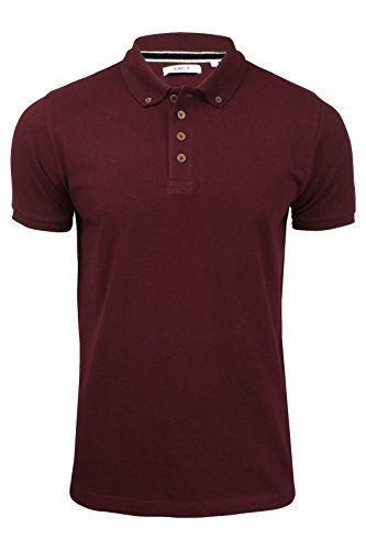 Xact - Polo de Manga Corta para Hombre Rojo Granate XXL