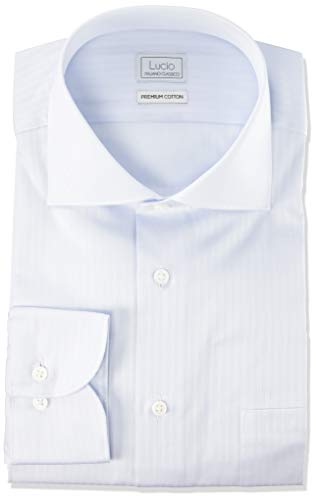 [ヤマキ] ルチオ ワイシャツ ワイドカラー メンズ|YUD200 YUD200 250-サックス-ワイドカラー 日本 M78 (日本サイズM相当) 画像1