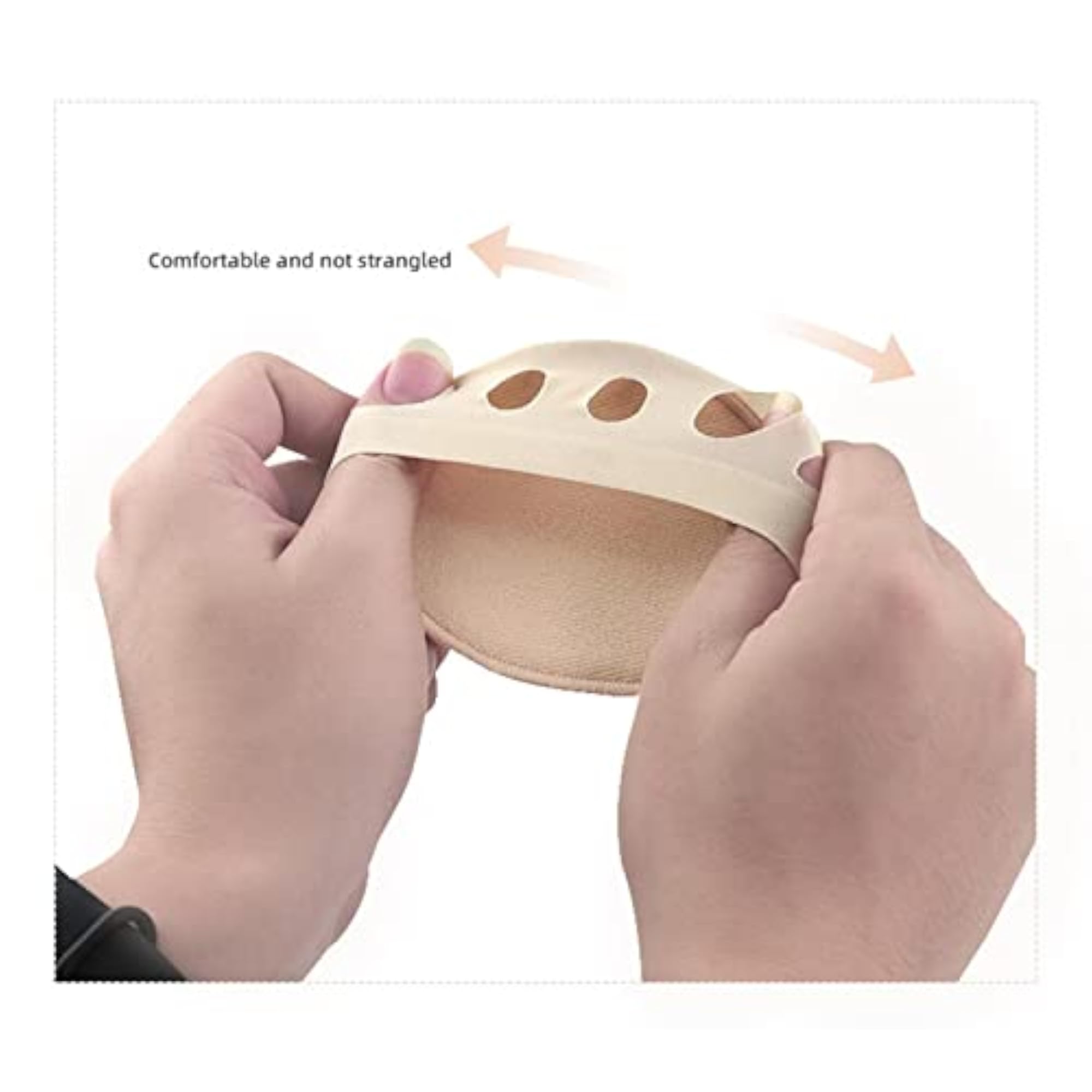 2x Ball of Foot Forefoot Cushion Shoes Protector, Black