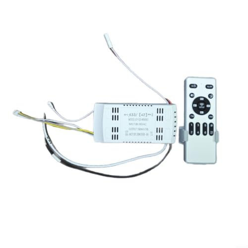 Mando a distancia para ventilador de techo con luz, controlador DC 110 V 24 V, 433 MHz, 6 niveles de velocidad, regulable, ventiladores de 42 pulgadas (juego)