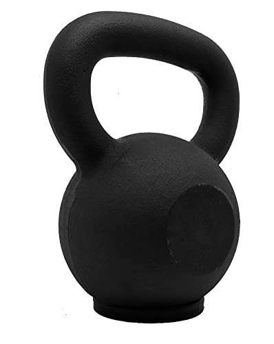 Kettlebell in ghisa nero | con base gommata | da 2 a 24 Kg | Alta resistenza | Casa e palestra (8)
