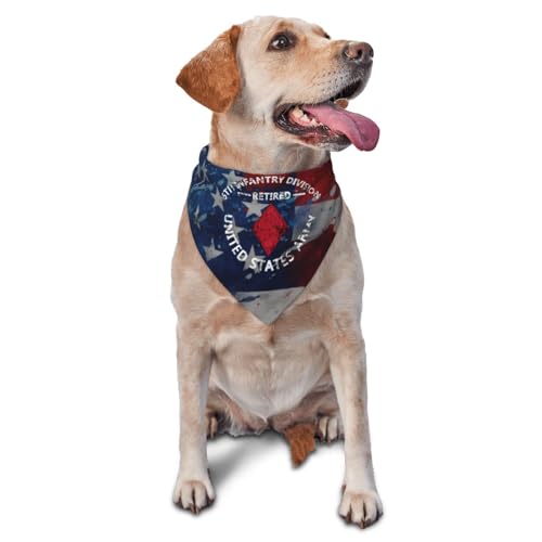 5th Infantry Division Retired United States Army Dog Scarf Pet Bandana Cat Pet Bibs
