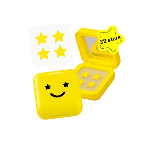 Starface Hydro-Sterne Big Yellow Hydrokolloid Pickelaufkleber absorbieren Flüssigkeit und reduzieren Entzündungen niedliche Sternform vegane und tierversuchsfreie Hautpflege 32 Stück
